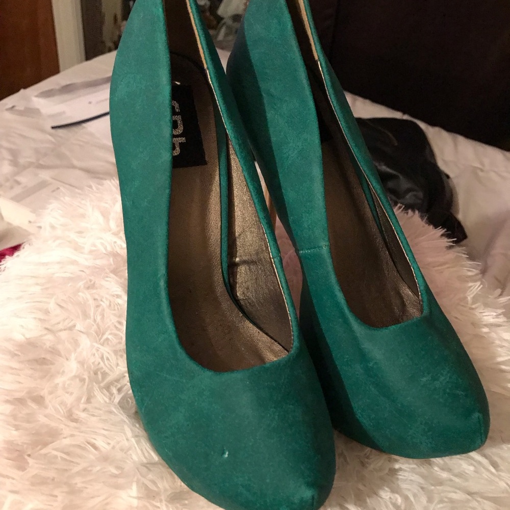 Green high heels